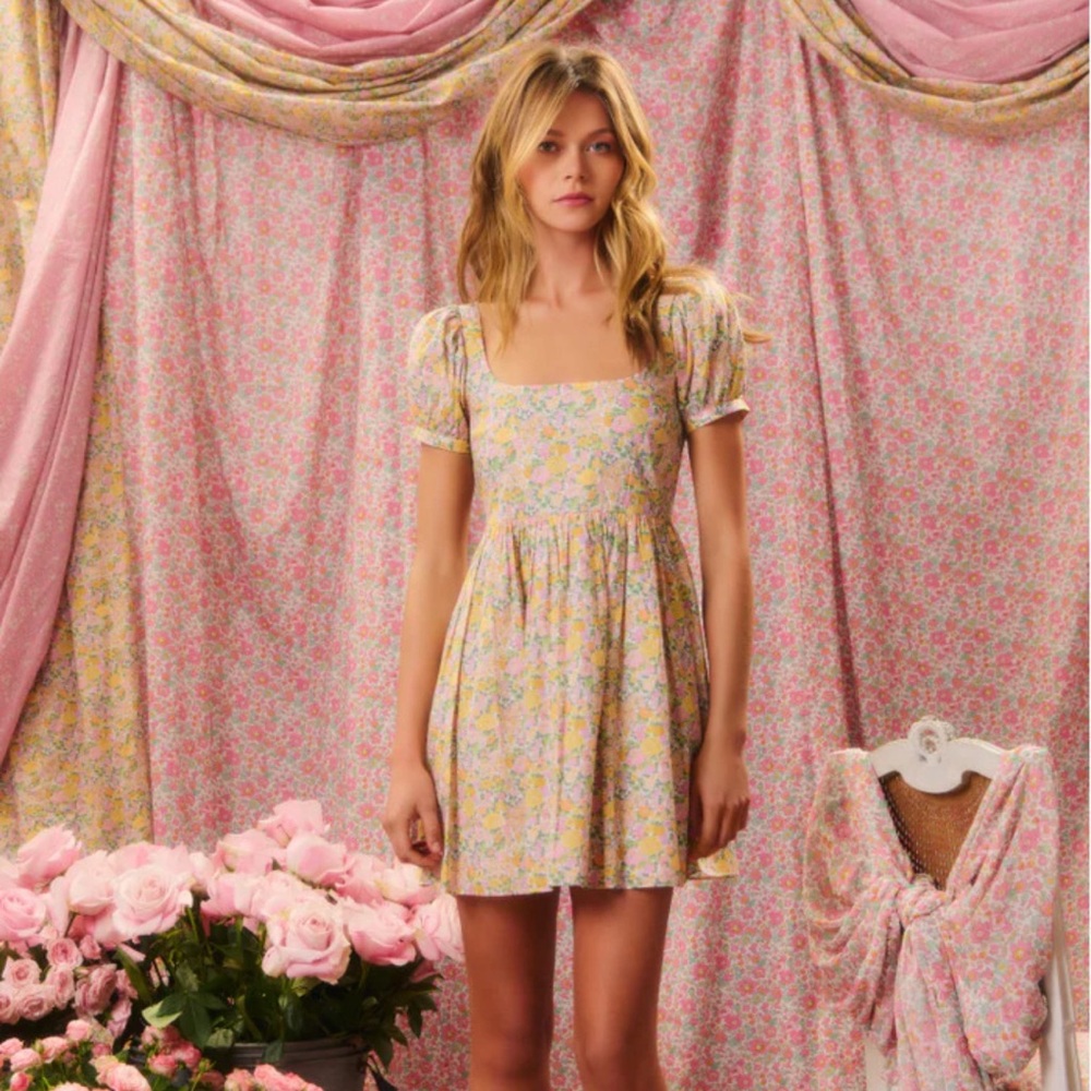 Raleigh Liberty Fabric Baby Doll Mini Dress XS